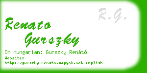 renato gurszky business card