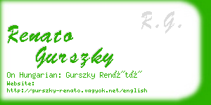 renato gurszky business card